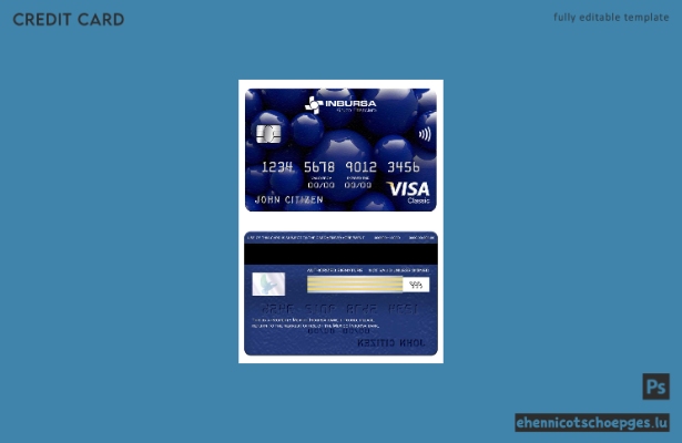 Beispielvorschau der mexikanischen Inbursa Bank Visa Classic Karte
